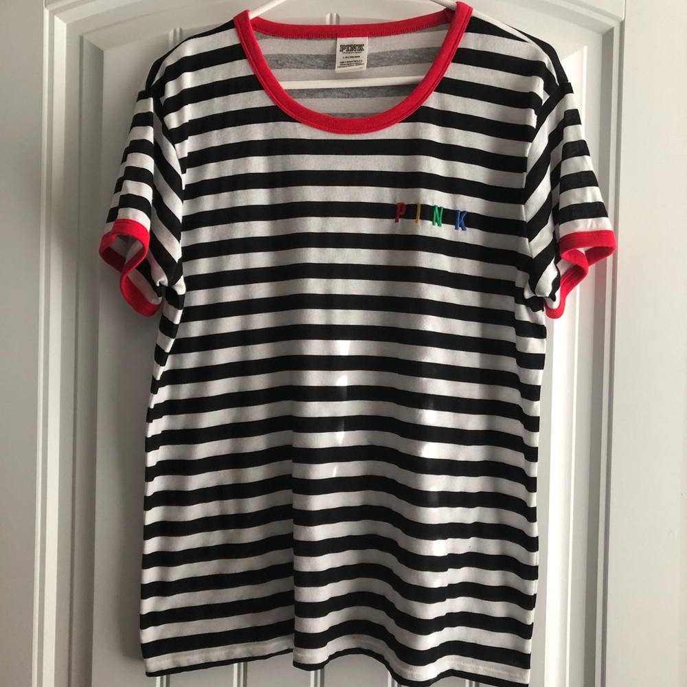 VS PINK ringer T-shirt size large